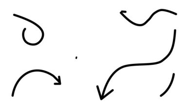  beyaz arkaplanda varyant çizim oklarının canlandırılması, siyah mürekkeple çizilmiş bir ok koleksiyonu