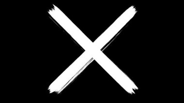 fırça kenesi ve çapraz işaretleri animasyon, doğru ve yanlış animasyon vuruşu, soyut hareket örtüsü