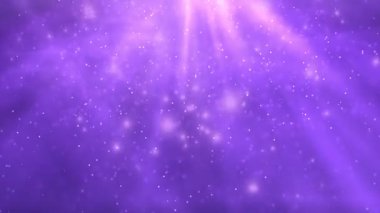 Güzel Bokeh hafif parçacık animasyonu Parlayan yıldızlar ve parlayan ışınlar