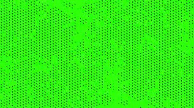 green screen (chroma key) halftone dots abstract background, dotted animation overlay texture for retro vintage grunge collage effect