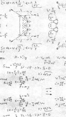 dikey 4k grunge matematiksel formül soyut arkaplan, beyaz tahta üzerinde matematik sorusu