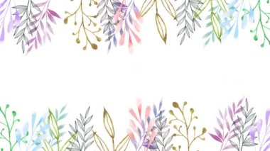 Beyaz arkaplanda sallanan yapraklar, bahar sezonu videosu