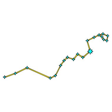 Hydra takımyıldızı çizim el izole vektörü