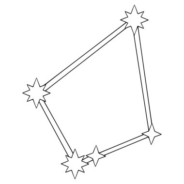 norma takımyıldızı çizim el çizimi ana hat vektörü