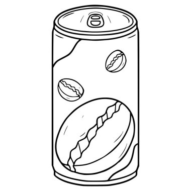 Kahve resimli el çizimi taslak vektör içmeye hazır.