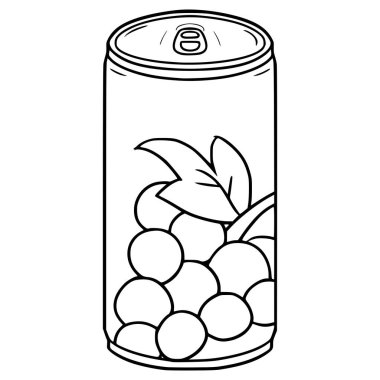 Üzüm suyu resimli el çizimi taslak vektörü içmeye hazır