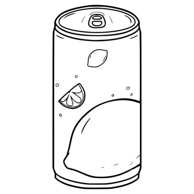 limon suyu resimli el çizimi taslak vektörü içmeye hazır