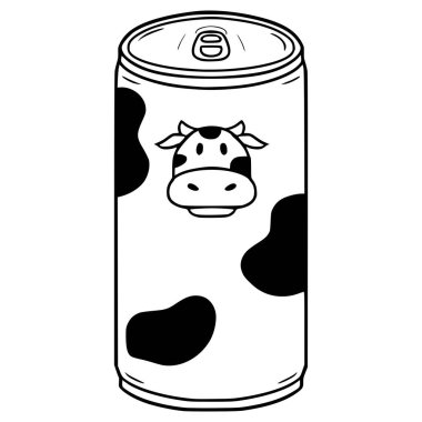 Süt resimli el çizimi taslak vektörü içmeye hazır