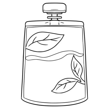 Çay içilen kese çizimi el çizimi taslak vektör