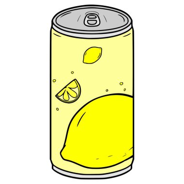 limon suyu içilmeye hazır el çizimi izole edilmiş vektör