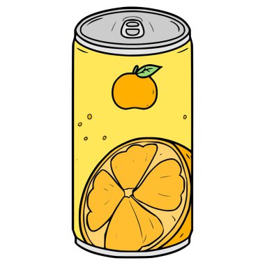 Portakal suyu içilmeye hazır el yapımı izole edilmiş vektör