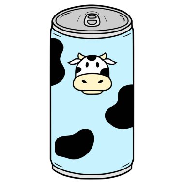 Süt içilmeye hazır el çizimi izole vektör