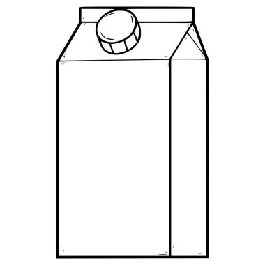 meyve suyu kutusu illüstrasyon el çizimi ana hat vektörü