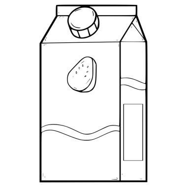 guava suyu kutusu resimli el çizimi taslak vektörü içmeye hazır