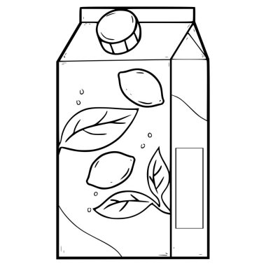 limon çayı karton çizim el çizimi taslak vektörü içmeye hazır