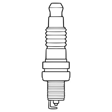 Buji illüstrasyon el çizimi dış hat vektörü