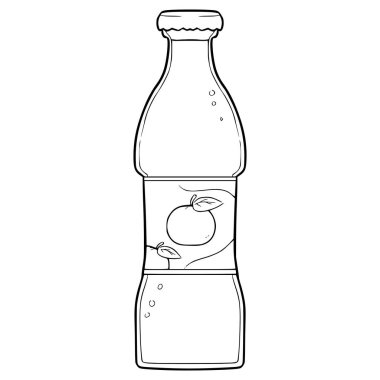 orange soda illustration hand drawn outline vector