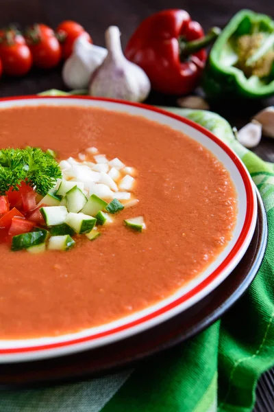 Supă de legume gazpacho — Fotografie, imagine de stoc