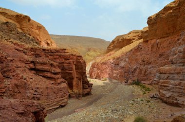 Red Canyon Güney Eilat İsrail dağlarında güzel kumtaşı kayalıklarla.