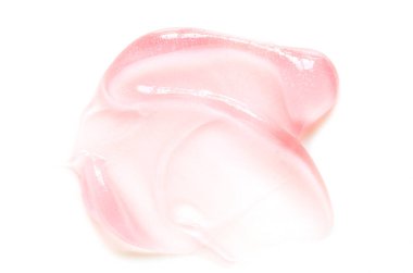 Beyaz arka planda izole edilmiş kozmetik krem dokusu. Deri bakımı konsepti. - Görüntü