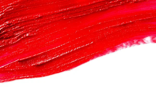 Lápiz Labial Mancha Textura Muestra Pincel Rojo Abstracto Trazos Imagen —  Fotos de Stock