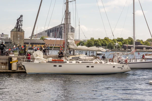 Populära danska sailingboat tillbaka efter segling — Stockfoto