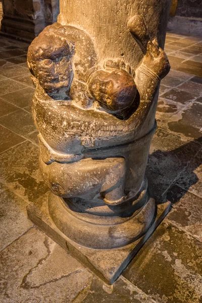 Finn the Giant's wife in Lund Cathedral — Stock Photo, Image