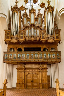 Org 1652 yılında Haderslev Katedrali, Danimarka, 26 Ağustos 2021