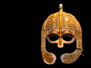 Altın Viking miğferi, İsveç, 19 Temmuz 2023 'te izole edildi.