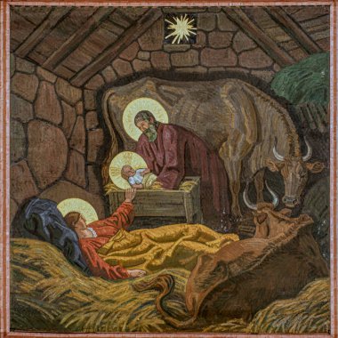 Danimarka, Viborg Katedrali 'nde Danimarkalı sanatçı Joakim Skovgaard' ın 100 yıllık freski.