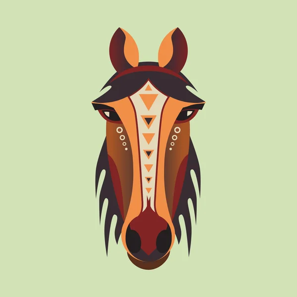 Animal horse vector portrait.