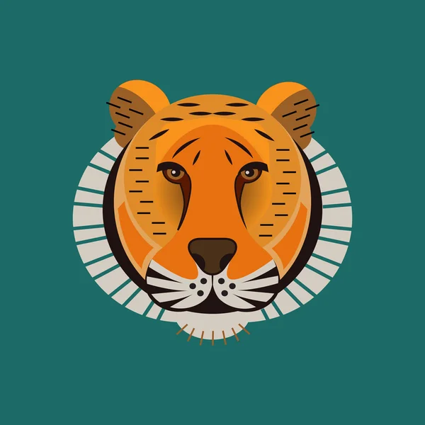 Portrait vectoriel de tigre animal . — Image vectorielle