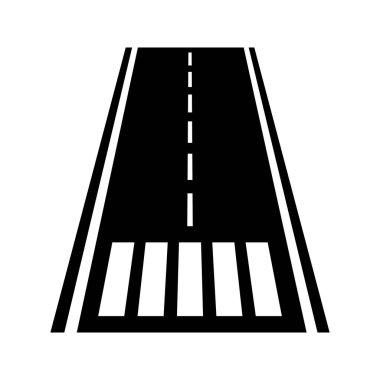 Zebra Geçişi Klasik Siyah İllüstrasyon Trafik Tasarımı için Simge Vektörü