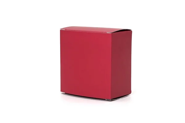 Caja de papel rojo para maqueta — Foto de Stock