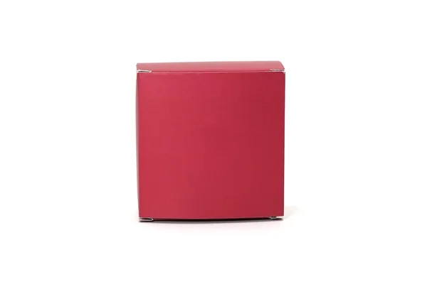 Caixa de papel vermelho para mockup — Fotografia de Stock