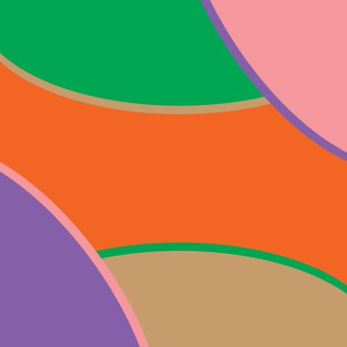 Çizgi film renkli eğlence ve parlak arka plan tasarımı için. Bu şekilde beş renkler yeşil, pembe, turuncu, mor ve hafif kahverengi vardır