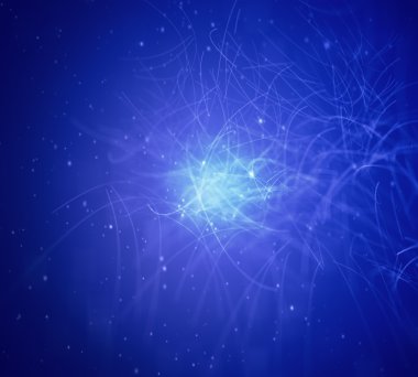 Mavi arka plan beyaz kaotik çizgiler ile