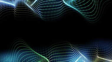 Akan dalgalarla soyut mavi arkaplan.
