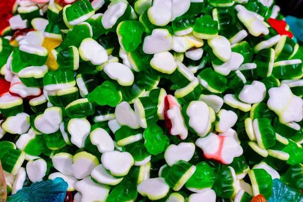 Gelégodis Vit Grön Gelé Godis — Stockfoto