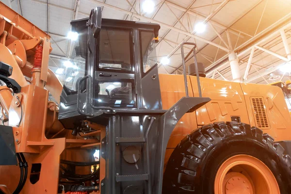 Loader Zijaanzicht Bouwmachines Voor Wegwerkzaamheden — Stockfoto