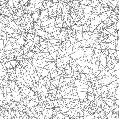 Kesişen çizgiler. Soyut geometrik grafik. Tek renkli geometrik vektör sanat.