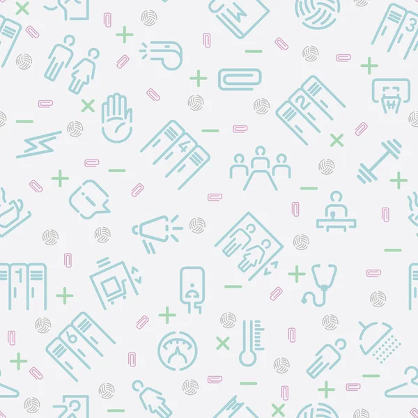 Arka plan doku Vektör formatında döşeme için hazır kesintisiz eğitim ve okul simgeler