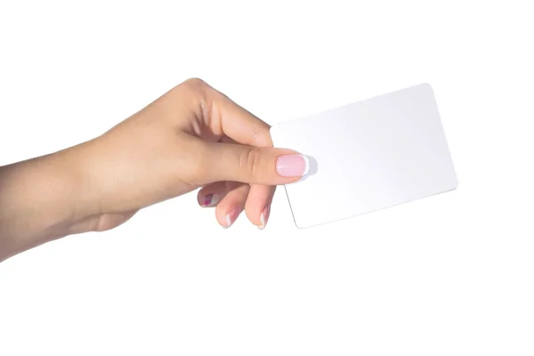 Ziyaret kart tutan el