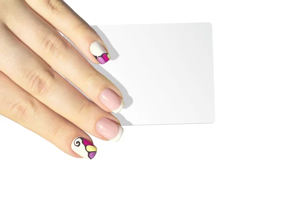 Ziyaret kart tutan el