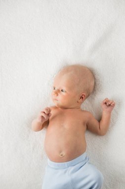 Yeni doğmuş bebek, sarı saçlı çocuk, sarışın. 