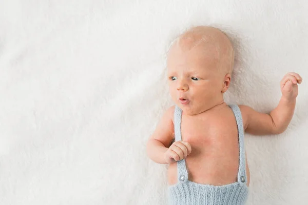 Newborn Baby Boy Blond Hair Blond — Stock Photo, Image