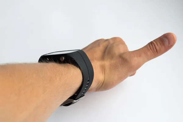 Saat taraftan akıllı. Beyaz arka plan