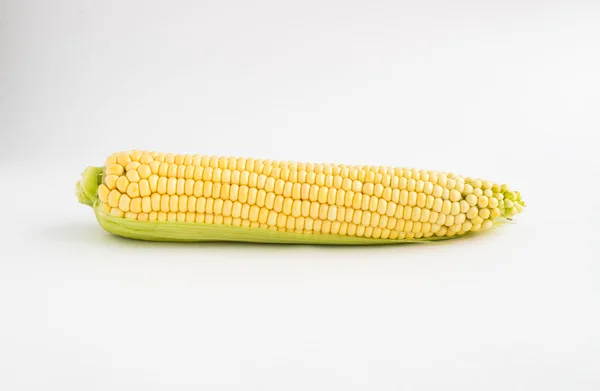 Yellow corn on a white background — Stock Photo, Image