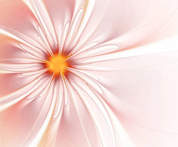 Αφηρημένη Fractal Λαμπερό Λουλούδι Ένα Ελαφρύ Φόντο Αντίγραφο Χώρου — Φωτογραφία Αρχείου