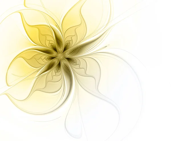 Αφηρημένο Φράκταλ Λουλούδι Λευκό Φόντο — Φωτογραφία Αρχείου